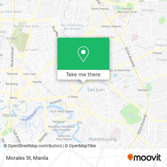 Morales St map