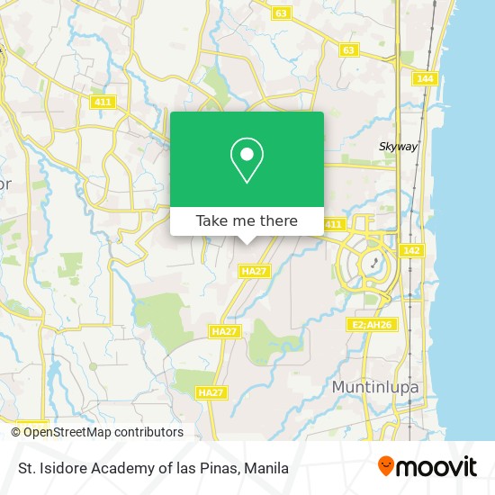 St. Isidore Academy of las Pinas map