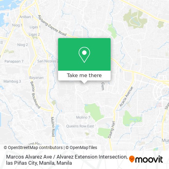 Marcos Alvarez Ave / Alvarez Extension Intersection, las Piñas City, Manila map