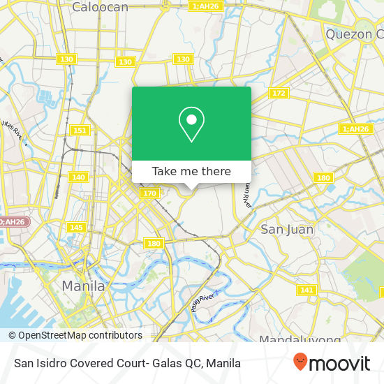 San Isidro Covered Court- Galas QC map