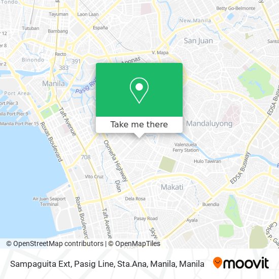 Sampaguita Ext, Pasig Line, Sta.Ana, Manila map