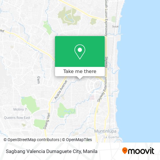Sagbang Valencia Dumaguete City map