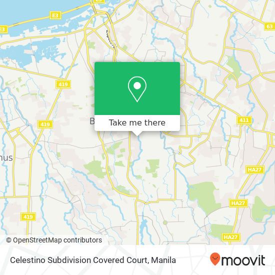 Celestino Subdivision Covered Court map