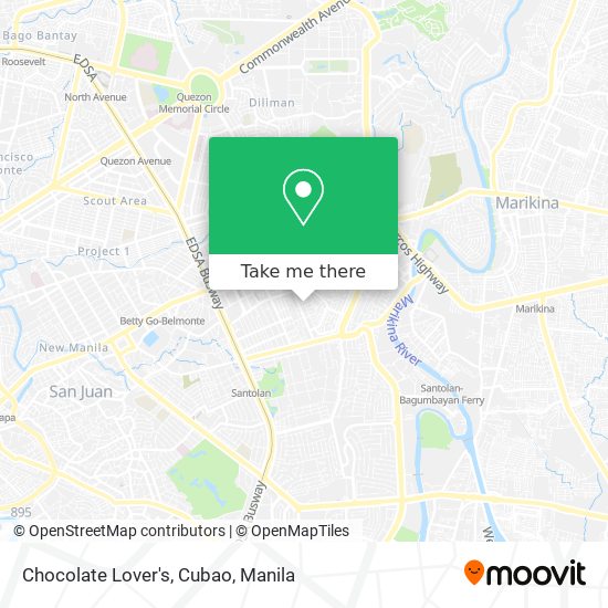 Chocolate Lover's, Cubao map
