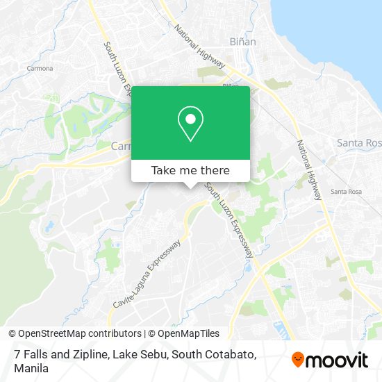7 Falls and Zipline, Lake Sebu, South Cotabato map