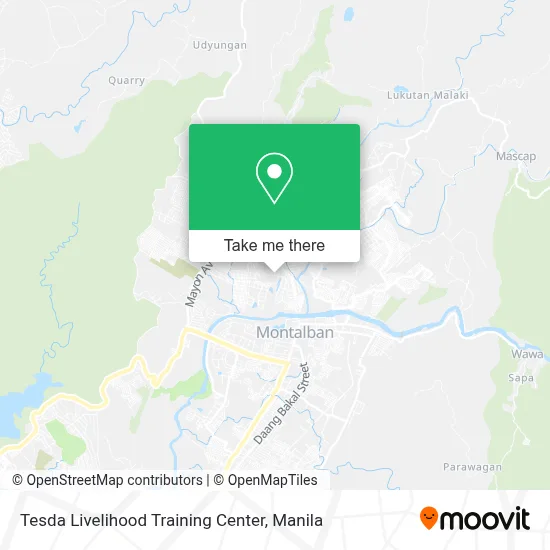 Tesda Livelihood Training Center map