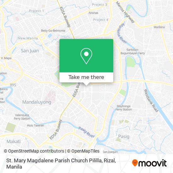 St. Mary Magdalene Parish Church Pililla, Rizal map