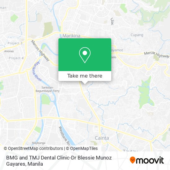 BMG and TMJ Dental Clinic-Dr Blessie Munoz Gayares map