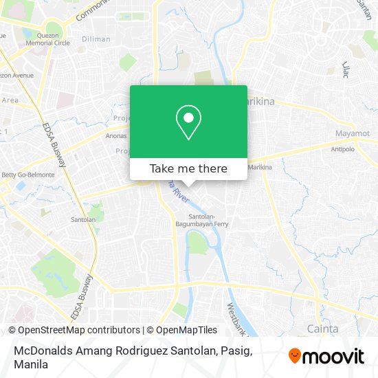 McDonalds Amang Rodriguez Santolan, Pasig map