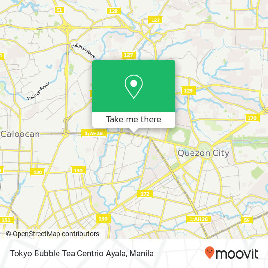 Tokyo Bubble Tea Centrio Ayala map