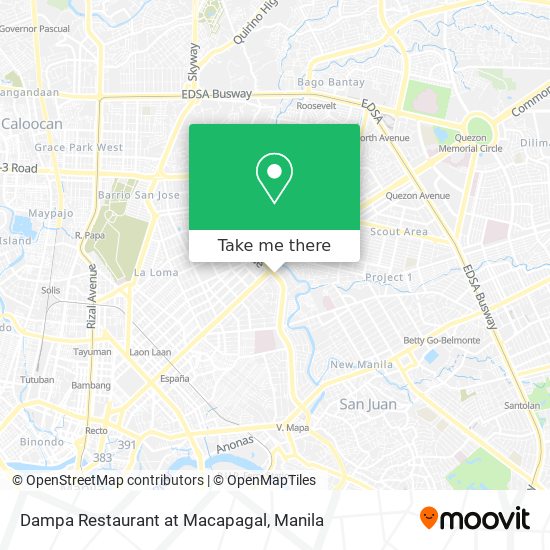 Dampa Restaurant at Macapagal map