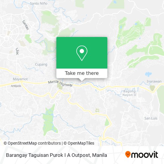 Barangay Taguisan Purok I A Outpost map