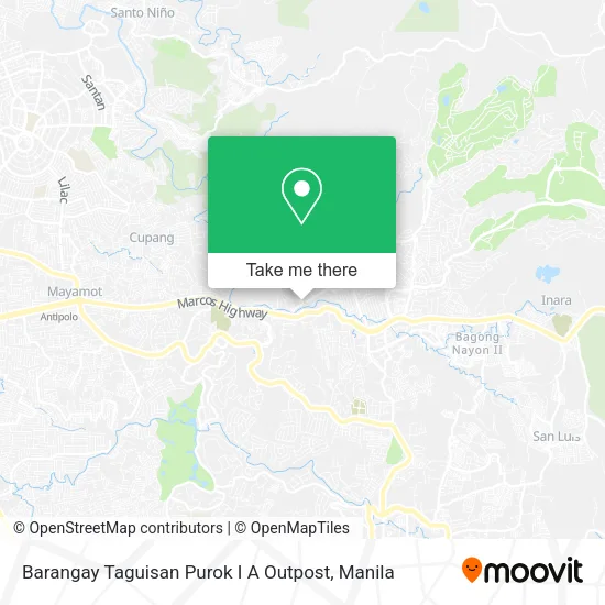 Barangay Taguisan Purok I A Outpost map
