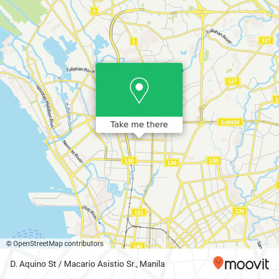 D. Aquino St / Macario Asistio Sr. map
