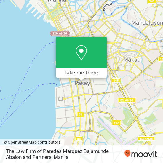 The Law Firm of Paredes Marquez Bajamunde Abalon and Partners map