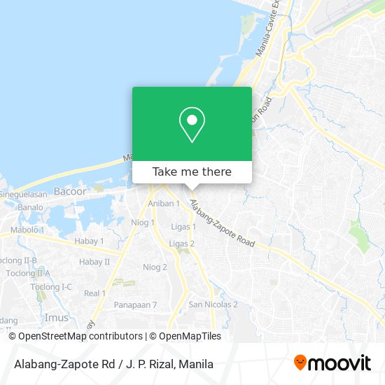 Alabang-Zapote Rd / J. P. Rizal map