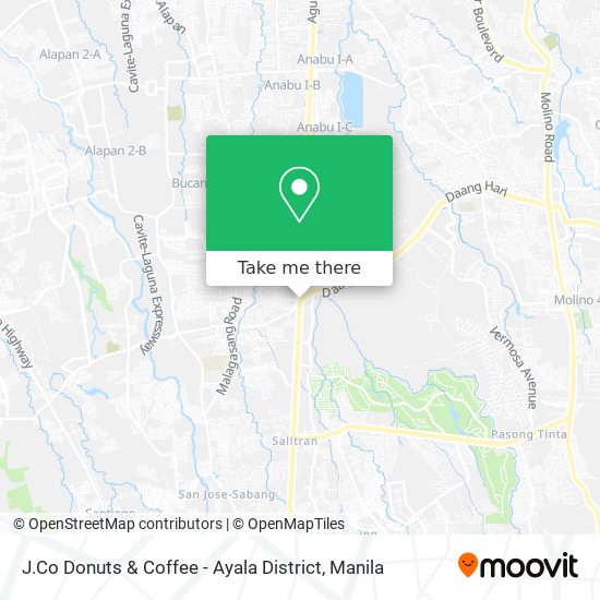 J.Co Donuts & Coffee - Ayala District map