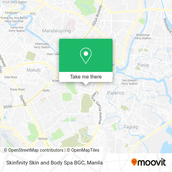 Skinfinity Skin and Body Spa BGC map