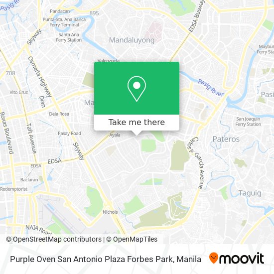 Purple Oven San Antonio Plaza Forbes Park map
