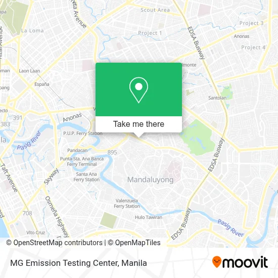 MG Emission Testing Center map