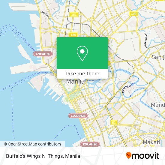 Buffalo's Wings N' Things map