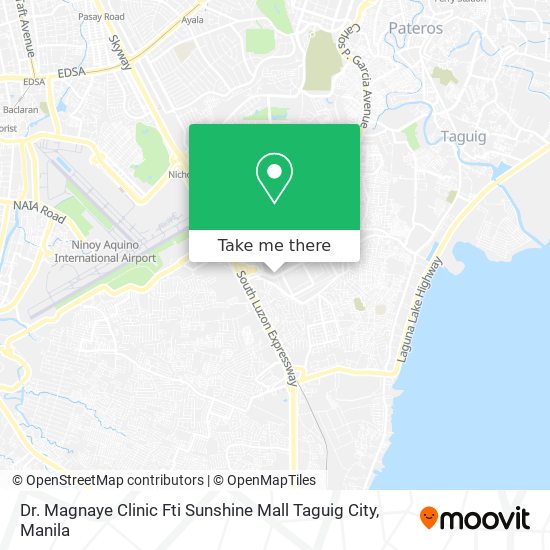 Dr. Magnaye Clinic Fti Sunshine Mall Taguig City map