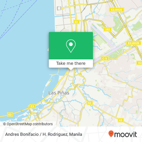 Andres Bonifacio / H. Rodriguez map