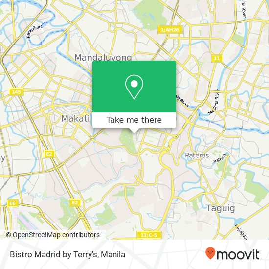 Bistro Madrid by Terry's map