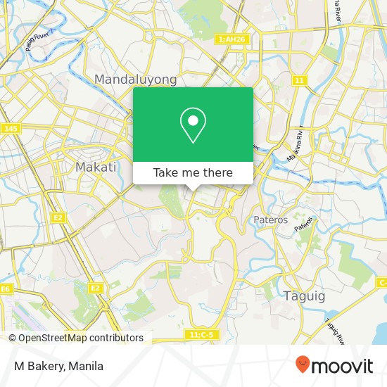 M Bakery map