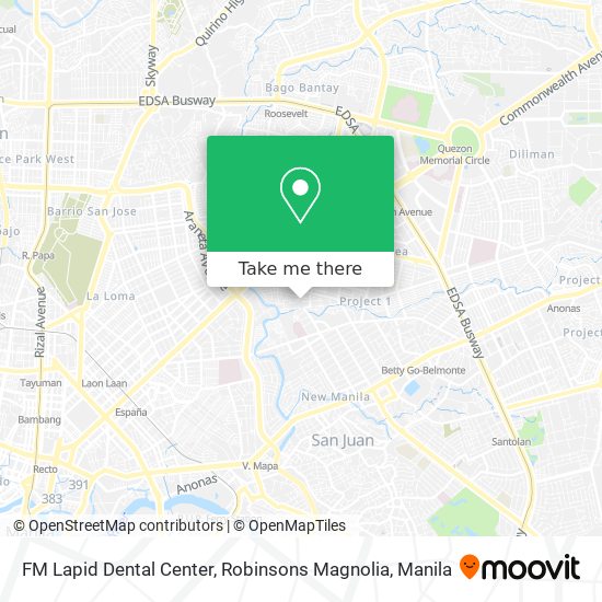 FM Lapid Dental Center, Robinsons Magnolia map