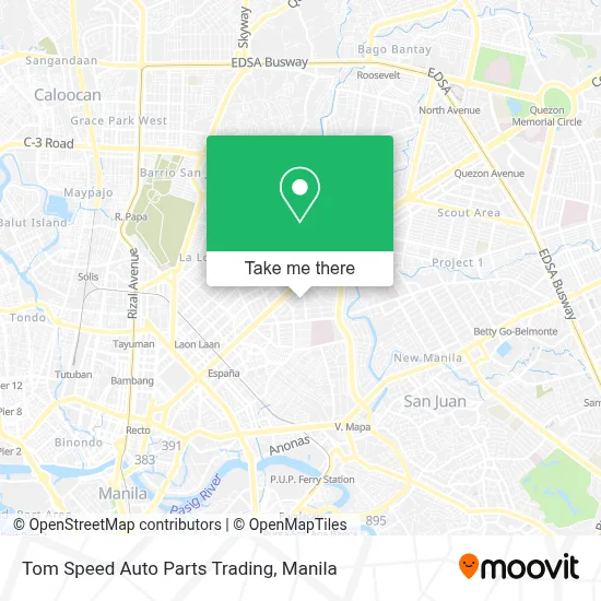 Tom Speed Auto Parts Trading map