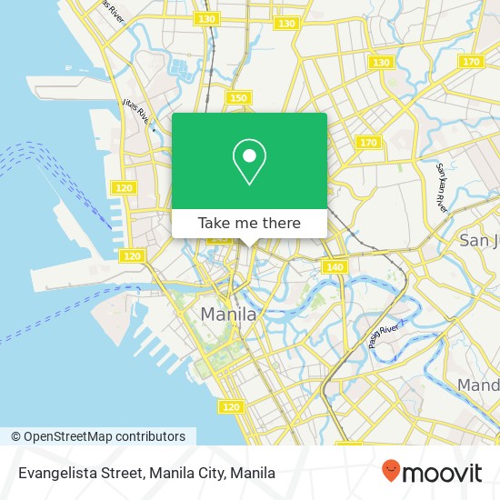 Evangelista Street, Manila City map