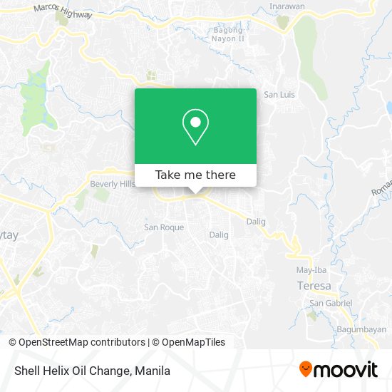 Shell Helix Oil Change map