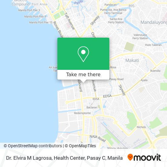 Dr. Elvira M Lagrosa, Health Center, Pasay C map