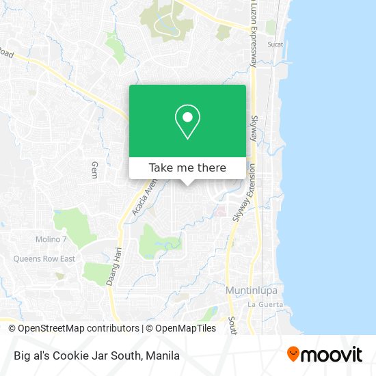 Big al's Cookie Jar South map