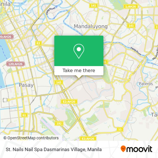 St. Nails Nail Spa Dasmarinas Village map