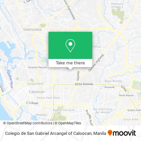 Colegio de San Gabriel Arcangel of Caloocan map