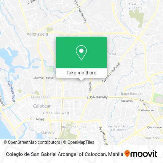 Colegio de San Gabriel Arcangel of Caloocan map