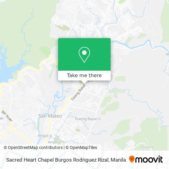 Sacred Heart Chapel Burgos Rodriguez Rizal map
