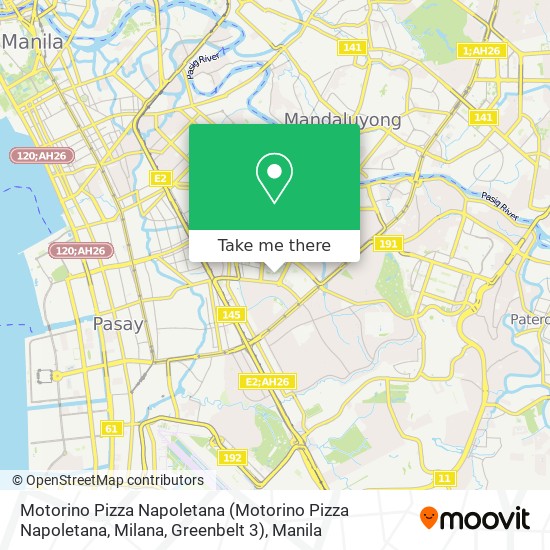 Motorino Pizza Napoletana (Motorino Pizza Napoletana, Milana, Greenbelt 3) map