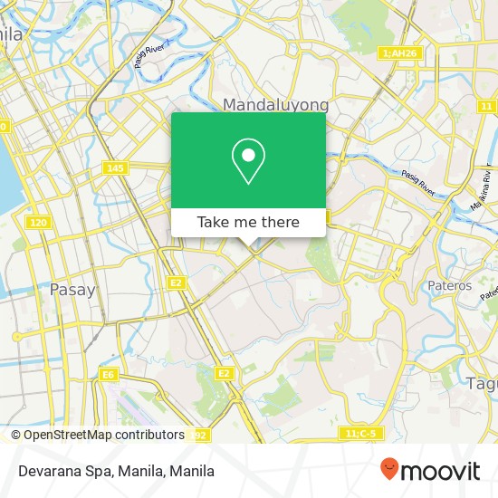Devarana Spa, Manila map
