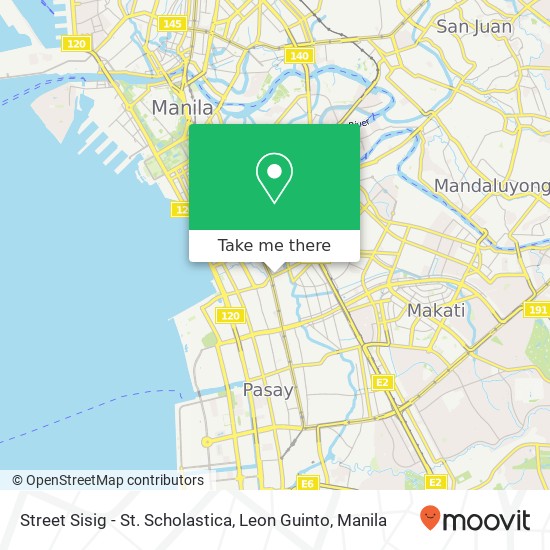 Street Sisig - St. Scholastica, Leon Guinto map