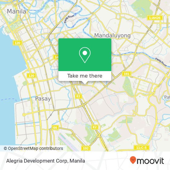 Alegria Development Corp map