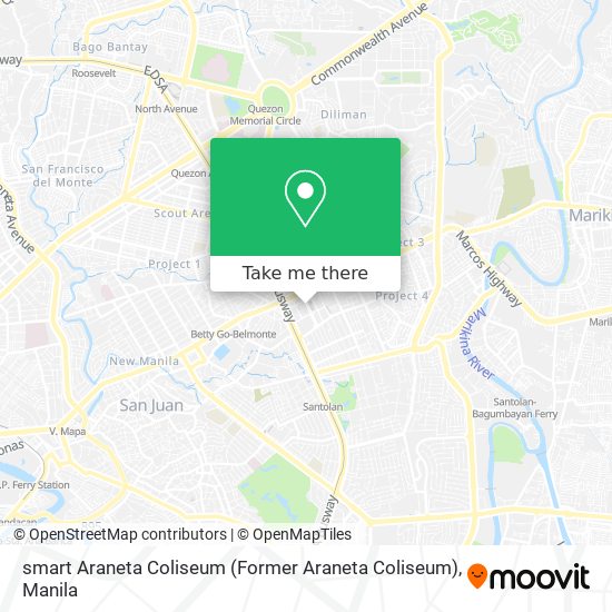 smart Araneta Coliseum (Former Araneta Coliseum) map