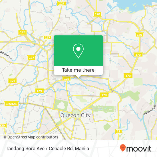Tandang Sora Ave / Cenacle Rd map