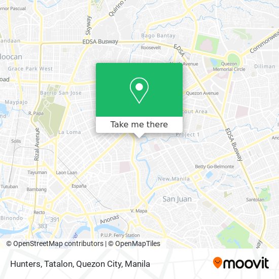 Hunters, Tatalon, Quezon City map