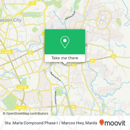 Sta. Maria Compound Phase-I / Marcos Hwy map