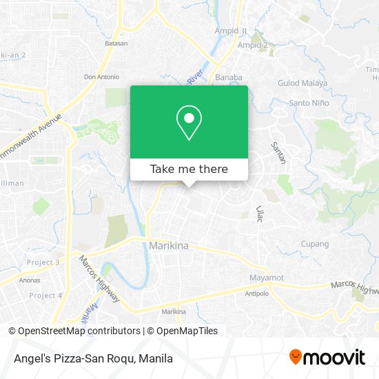 Angel's Pizza-San Roqu map