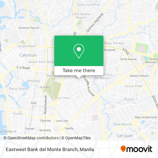 Eastwest Bank del Monte Branch map