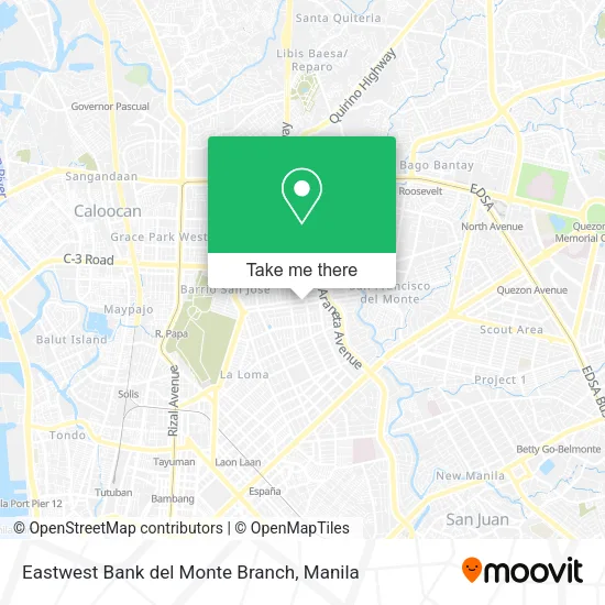 Eastwest Bank del Monte Branch map